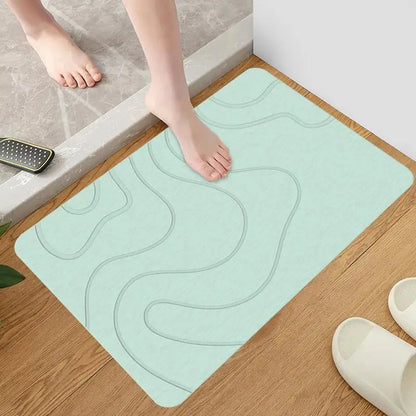 QuickDry Eco-Friendly Diatomite Bath Mat