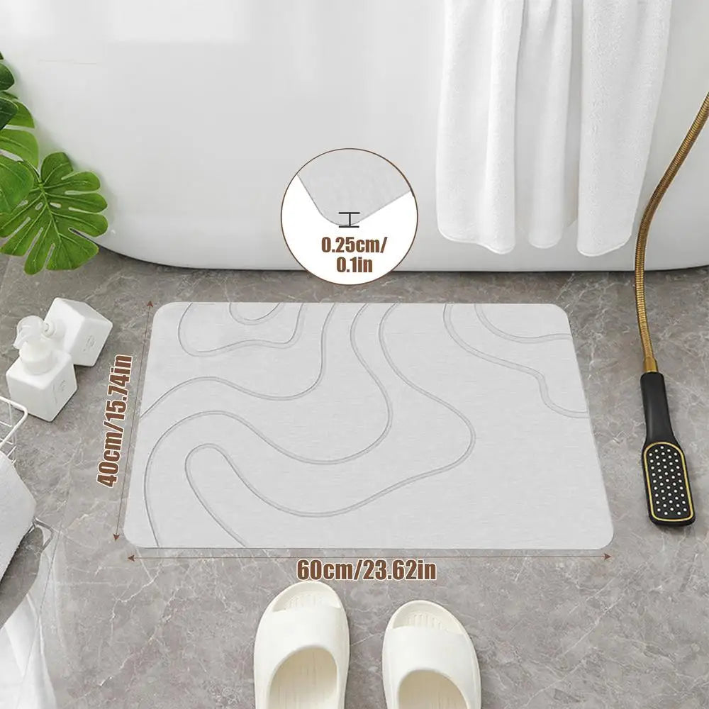 QuickDry Eco-Friendly Diatomite Bath Mat