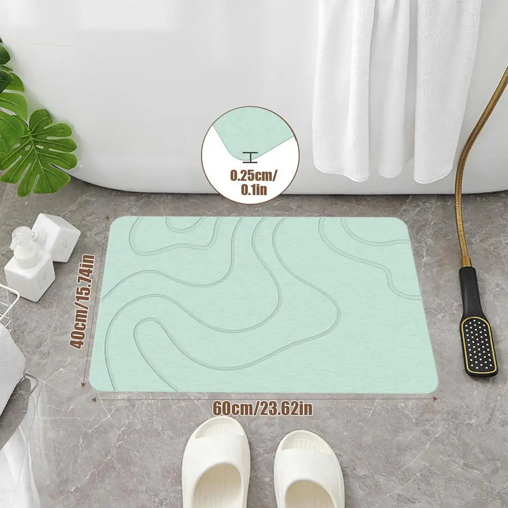 QuickDry Eco-Friendly Diatomite Bath Mat