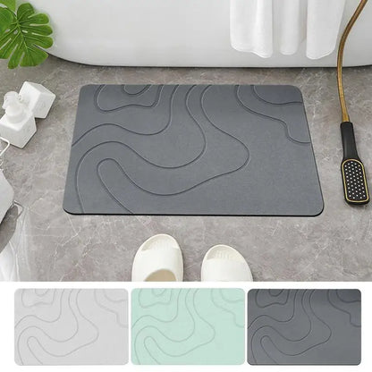 QuickDry Eco-Friendly Diatomite Bath Mat