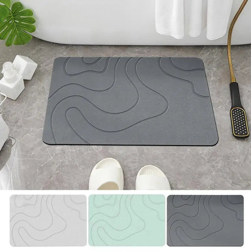 QuickDry Eco-Friendly Diatomite Bath Mat