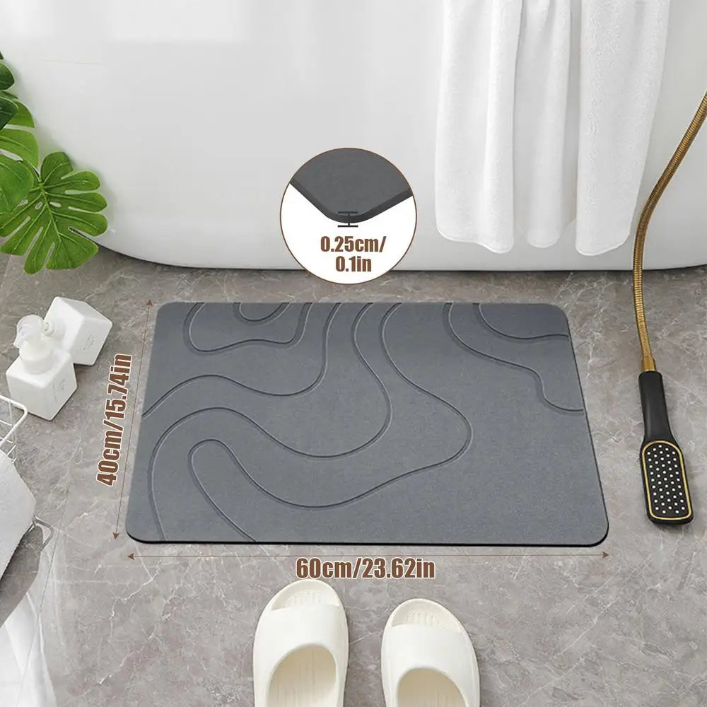 QuickDry Eco-Friendly Diatomite Bath Mat